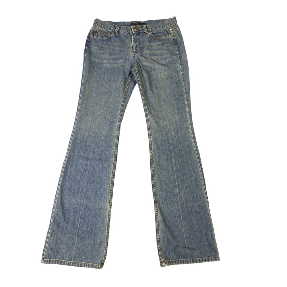 Y2K  MARC JACOBS Dirty Yellow Wash Low Rise Flare Leg Jeans 8 Grunge Vintage